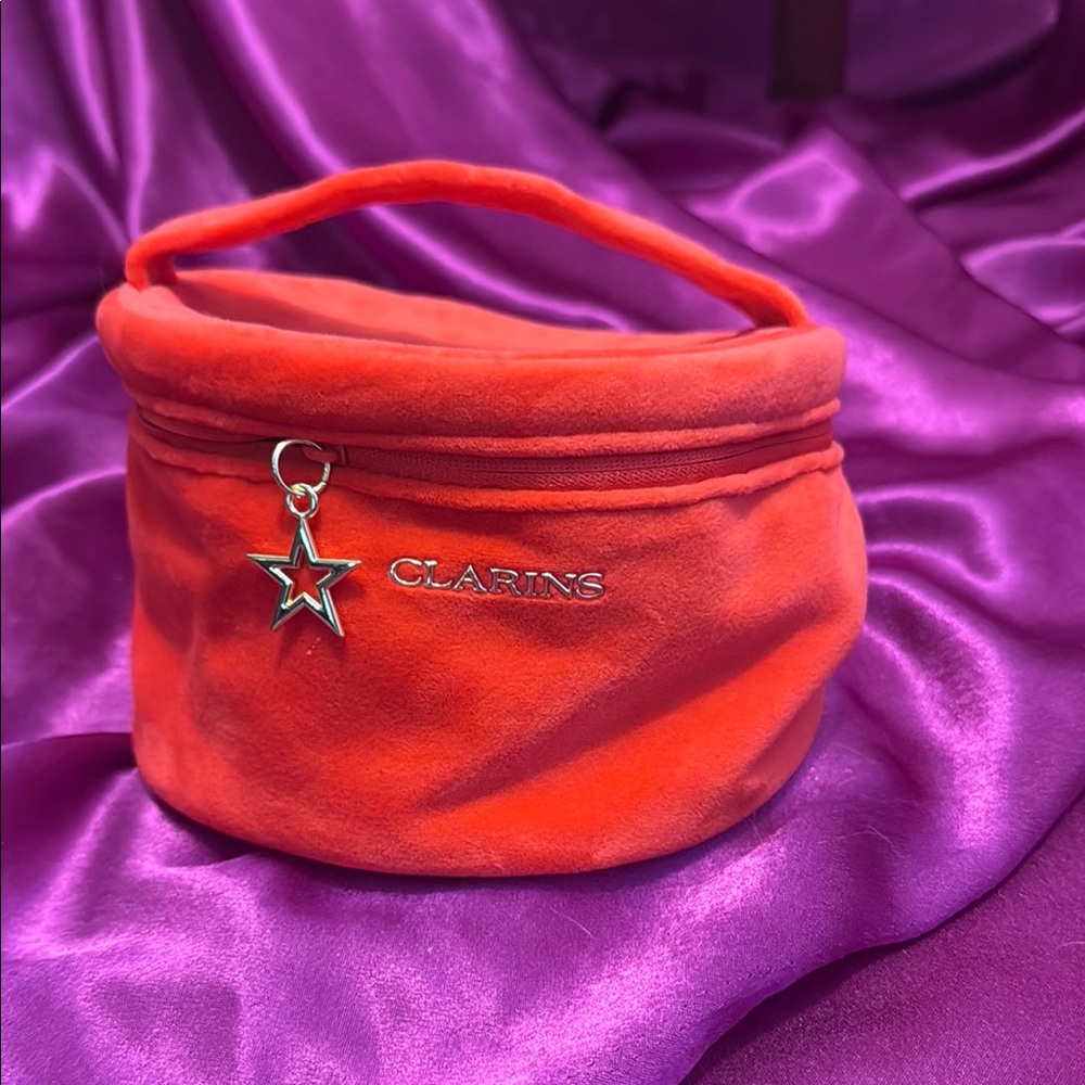 Clarins Red Velvet Women's cosmetic Bag